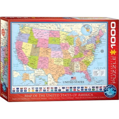 Eurographics Mapa Spojených států amerických 1000 dílků