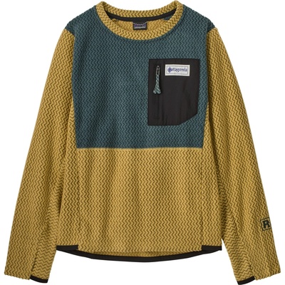 Patagonia Детски поларен пуловер Patagonia Kid's R1 Air Crew Fleece jumper - Hut Tripper Label: Lynx Tan - размер XS (704-6562-0311)
