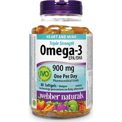 Webber Naturals Omega 3 900mg 80 gel. kapsúl