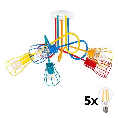 Полилей за повърхностен монтаж OXFORD 5xE27/15W/230V (HE1022)