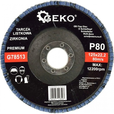 Brúsny lamelový kotúč 125 x 22,2 zrno 80 ZIRKON, GEKO