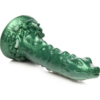 Image 1 of Creature Cocks Cockness Monster Lake Creature Silicone Dildo Green