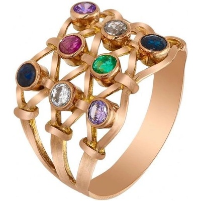 Zlaton Prsten růžové zlato s diamanty 000181611231