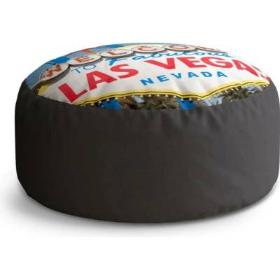 Sablio Taburet Circle Welcome to Las Vegas: 38x48 cm