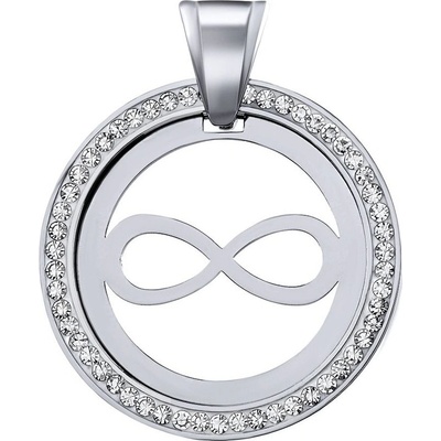 SILVEGO Přívěsek Infinity Russell v kroužku z chirurgické oceli s Brilliance Zirconia KMM60091