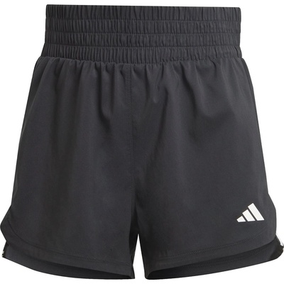 adidas Дамски къси панталони Adidas Pacer Training 3-Stripes Woven High-Rise Shorts Womens - Black/White