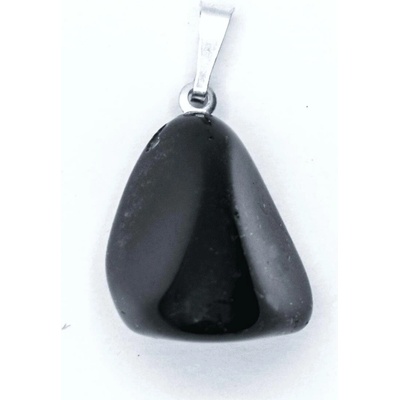 Milujeme Kameny Obsidián černý přívěsek P65