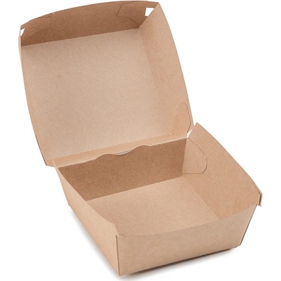 Eobaly.cz Burger box papírový hnědý 115x115x78 mm 200 ks
