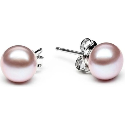 Gaura Pearls náušnice s levandulovou perlou Hayley III stříbro EFB08-N/L Levandulová