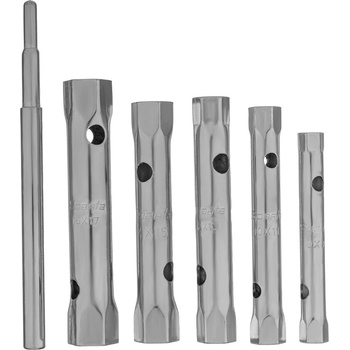 SPARTA К-т ключове-тръби, торцеви, 8 - 17 мм, върток, поцинковани, 6 броя// Sparta