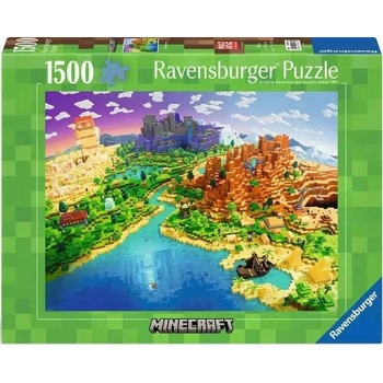 Ravensburger Пъзел Ravensburger - Светът на Майнкрафт, 1500 части (12000433) (12000433)