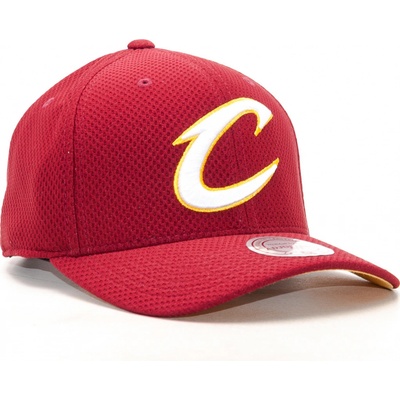 Mitchell & Ness Hexagon Jersey Mesh Hook And Loop Cleveland Cavaliers Burgundy Strapback červená bílá žlutá