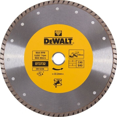 DEWALT Диамантен диск за зидария-турбо dewalt ф230х22.2х7 мм (dt3732)