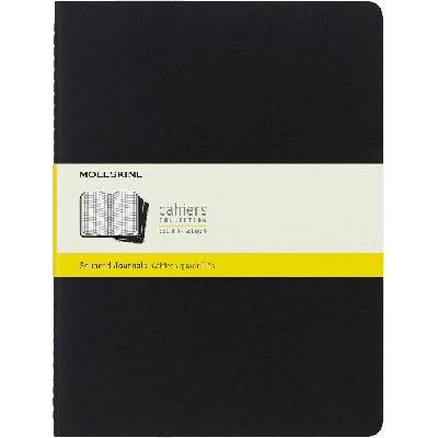 Moleskine Sešity Cahier tvrdé desky XL čtverečkovaný 3 ks černý