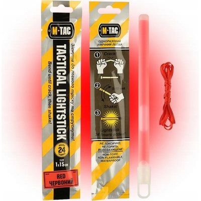 M-TAC Chemické svetlo LIGHTSTICK červené 15 cm