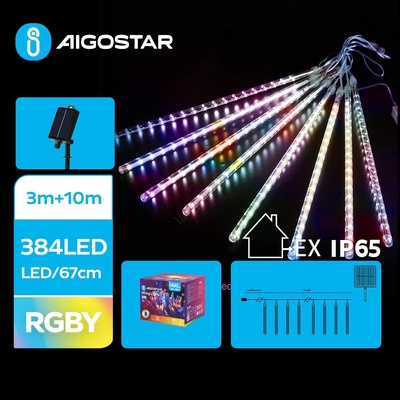 Aigostar - многоцветна соларна LED гирлянда 384xLED/13m IP65 (AI1212)