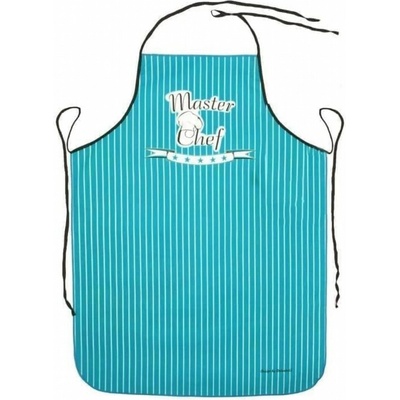Forbyt Kuchyňská zástěra Master Chef tyrkysová 62x82 cm