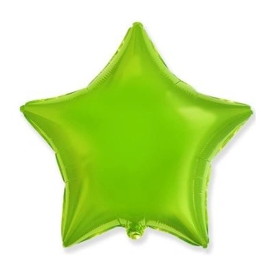 Balón foliový 45 cm Hvězda zelená limetka