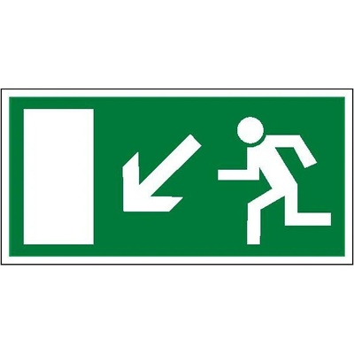 Piktogram ÚNIKOVÁ CESTA NADOL DOĽAVA - 100x200, SAMOLEPKA PVC