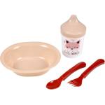 Bébé Douceur Пластмасов детски комплект за хранене 4 бр. Forest - Bébé Douceur (6REP242)