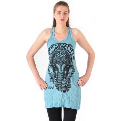 šaty Sure mini na ramínka Ganesh tyrkysová