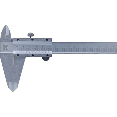 KMITEX Posuvné měřítko s hloubkoměrem a vnitřním měřením aretace šroubek 200mm/0,02mm KM6002