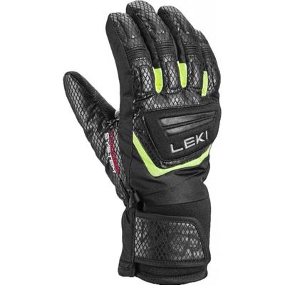 Leki WCR Team 3D Junior lyžařské rukavice black-ice lemon 2025/2026