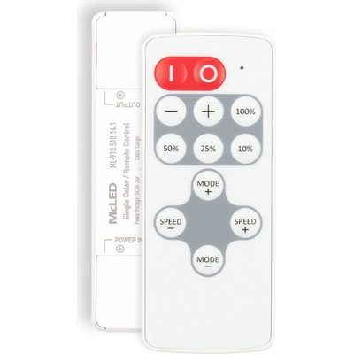 Sada RF Nano pro jednobarevné LED pásky, 1 zóna, ovladač + přijímač, max. 10A, bílý, IP20