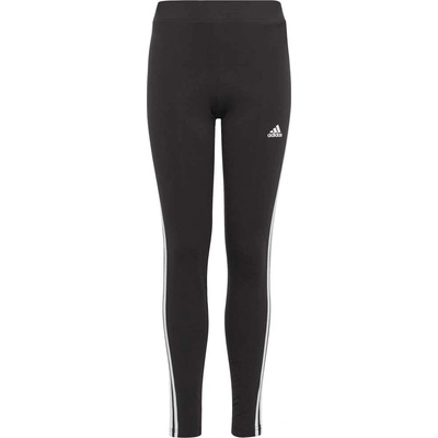 adidas G ESSENTIALS 3-STRIPES COTTON LEGGINGS Černá Bílá