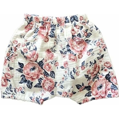 Kojenecké mušelínové kraťasy Růžička PU