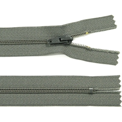 Spirálový zip no.3 nerozepínací 22cm - více barev color: 720 šedá metalická