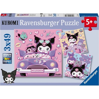 Ravensburger Kuromi na turné 3v1 3x49 dílků