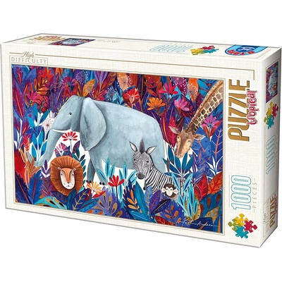 D-Toys - Puzzle Andrea Kürti: Tropical Elephant - 1 000 piese