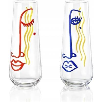 Bohemia Crystal Skleničky na šampaňské čiré 2 x 250 ml