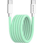 Techsuit Кабел за данни Type-C за Apple, Android, PD60W, супер бързо зареждане, 1 м - (PCB114D) - зелен