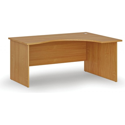 PRIMO Ergonomický kancelářský pracovní stůl WOOD, 1600 x 1200 mm, pravý, buk