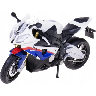 Maisto motorka na podstavci BMW S 1000 RR bílo modrá 1:12
