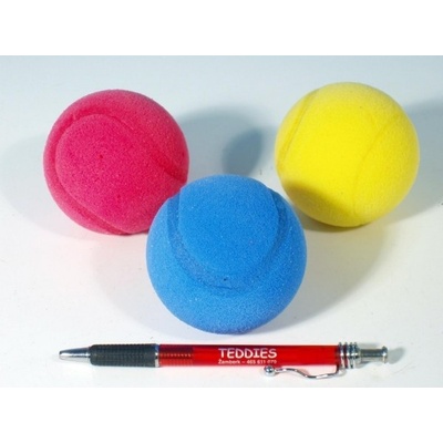 Soft míč na soft tenis pěnový průměr 6cm asst 3 barvy