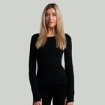 GymBeam STRIX Дамска тениска с дълъг ръкав MERINO I Black M