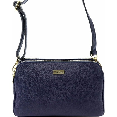 Mia More Tříoddílová malá kožená tmavěcrossbody kabelka no. 046 modrá