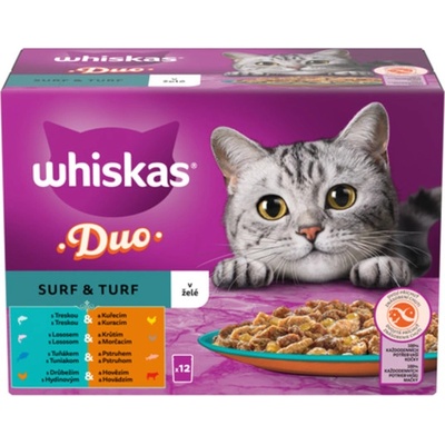 Whiskas Duo Surf & Turf želé 12 x 85 g