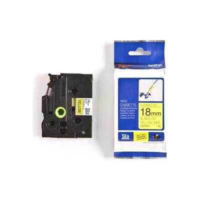 páska BROTHER TZFX641 čierne písmo, žltá páska FLEXIBLE ID Tape (18mm)