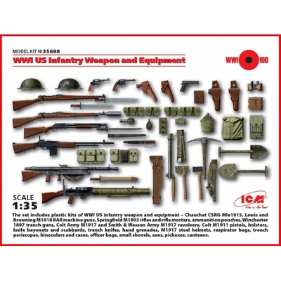 ICM WWI US Infantry Weapon and Equipment 1:35