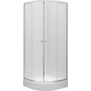 KOLO First štvrťkruhový sprchovací kút 90 cm, posuvné dvere, satinované sklo ZKPG90214003