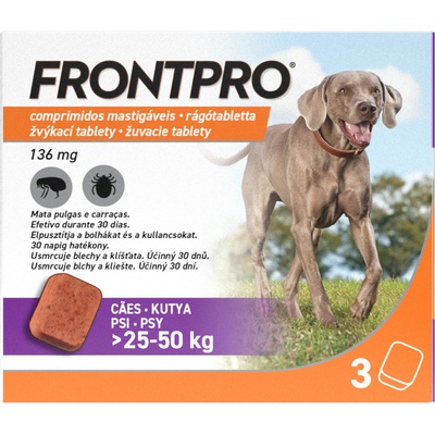 Frontpro 25 - 50 kg 136 mg 3 žuvacie tablety