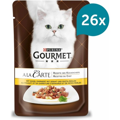 Gourmet A la Carte kuřecí maso zdobené těstovinovými kuličkami 26 x 85 g