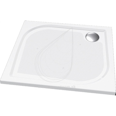 Lotosan DROP štvorcová sprch. vanička z liatého mramoru 90 x 90 cm biela LCS00190