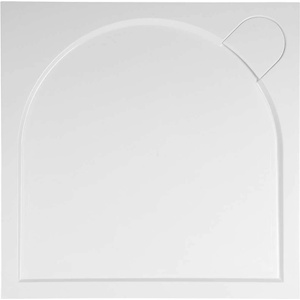 SAPHO - Душ-тава Larca, 100x100 см, отлят мрамор, бяла PL001 (PL001)