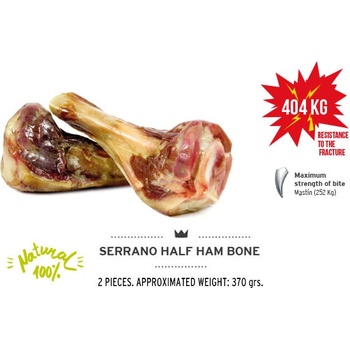Mediterranean Serrano Ham 1/2 Bones 2pcs 370 g