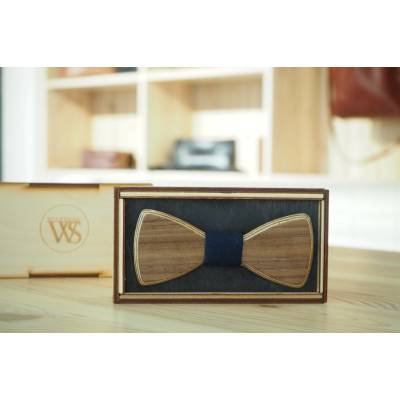 Wood Style Motýlek Kulatý Modrotisk Ořech americký